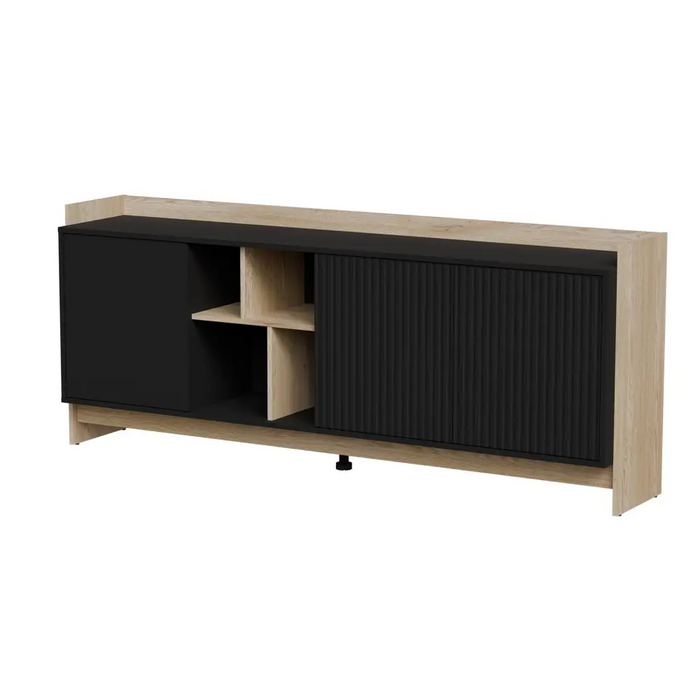 Cama PORTO 3D скрин 190x38x77 дъб/черен