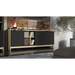 Cama PORTO 3D скрин 190x38x77 дъб/черен