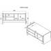 Cama PORTO пейка/маса 100x50x46 дъб/черно