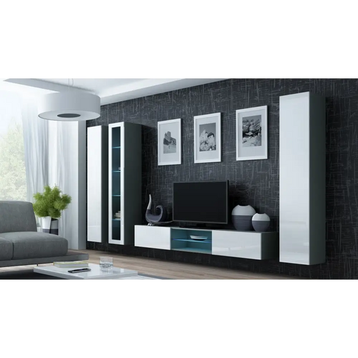 Cama Пълен шкаф VIGO ’180’ 180/40/30 сив/бял гланц
