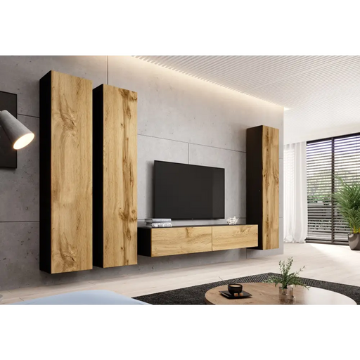 Cama пълен шкаф VIGO ’180’ 180/40/30 черен/вотан дъб
