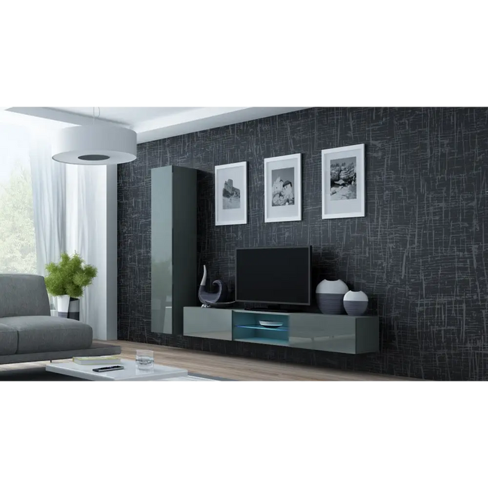 Cama Пълен шкаф VIGO ’180’ 180/40/30 сив/сив гланц