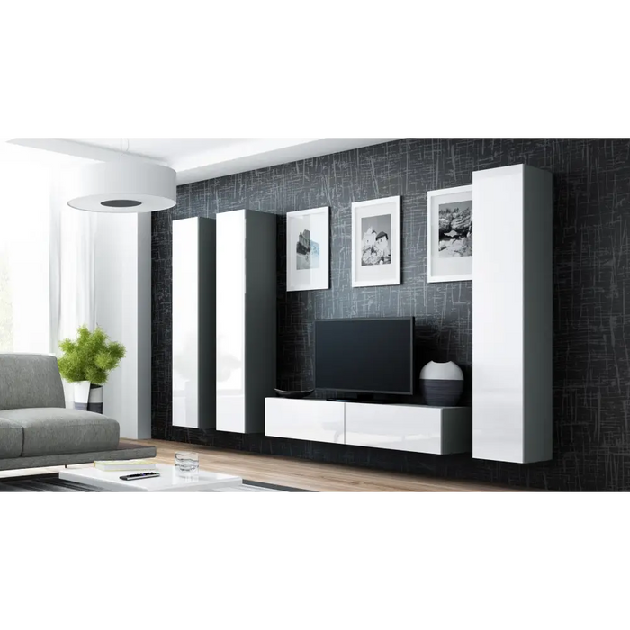Cama Пълен шкаф VIGO ’180’ 180/40/30 сив/бял гланц