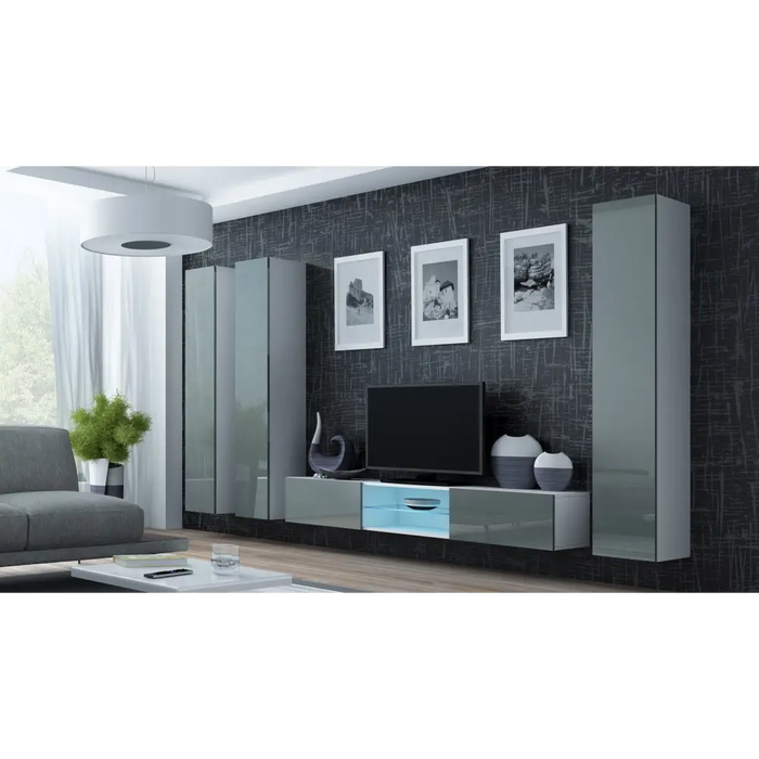 Cama Пълен шкаф VIGO ’180’ 180/40/30 бяло/сив гланц