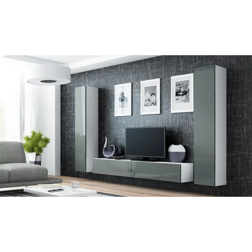 Cama Пълен шкаф VIGO ’180’ 180/40/30 бяло/сив гланц