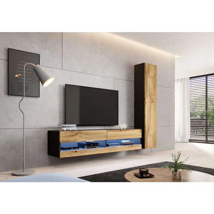 Cama пълен шкаф VIGO ’180’ 180/40/30 черен/вотан дъб