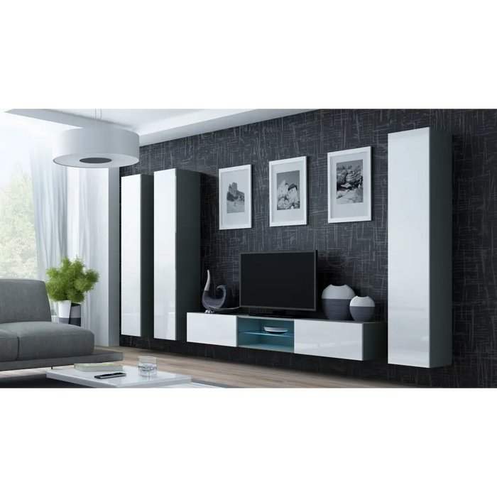 Cama Пълен шкаф VIGO ’180’ 180/40/30 сив/бял гланц
