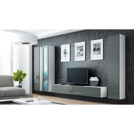 Cama Пълен шкаф VIGO ’180’ 180/40/30 бяло/сив гланц