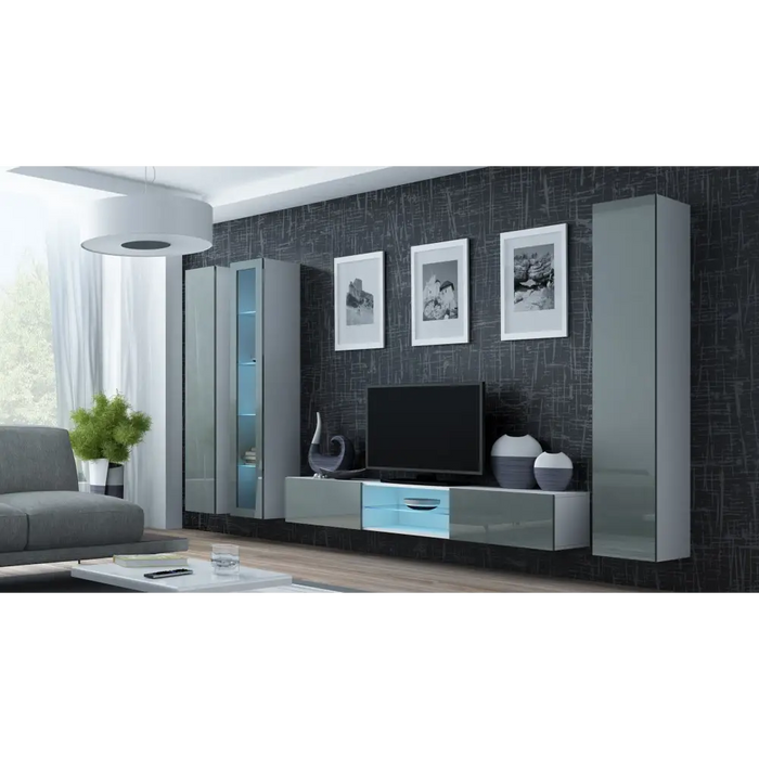 Cama Пълен шкаф VIGO ’180’ 180/40/30 бяло/сив гланц