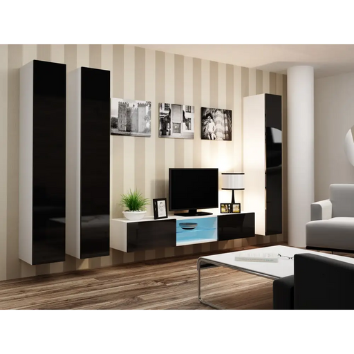 Cama Пълен шкаф VIGO ’180’ 180/40/30 бял/черен гланц