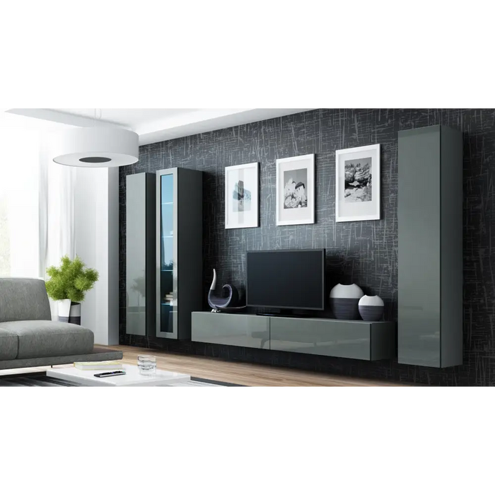 Cama Пълен шкаф VIGO ’180’ 180/40/30 сив/сив гланц
