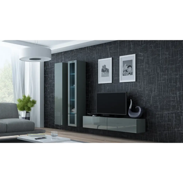 Cama Пълен шкаф VIGO ’180’ 180/40/30 сив/сив гланц