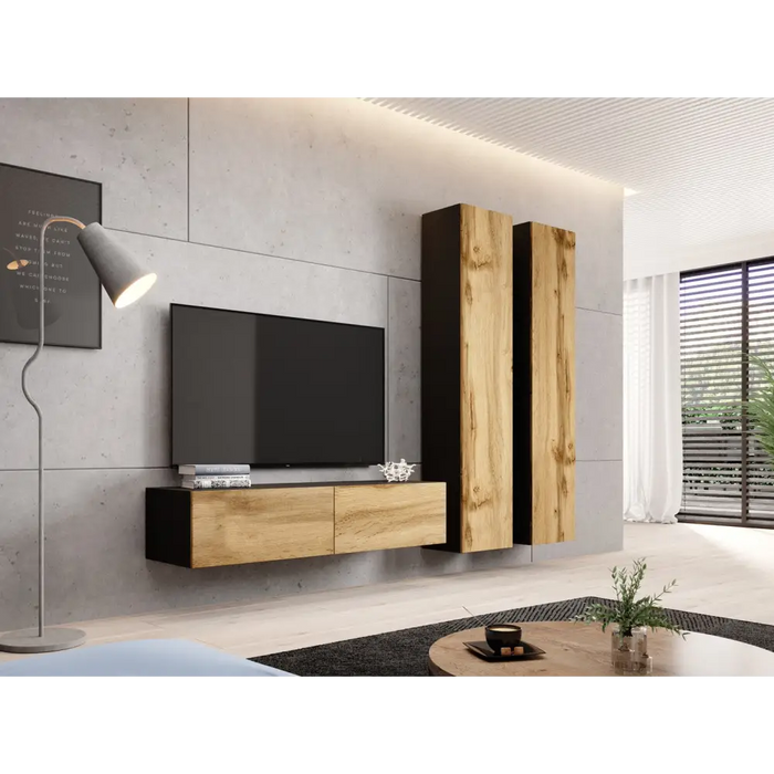 Cama пълен шкаф VIGO ’180’ 180/40/30 черен/вотан дъб