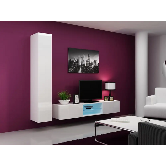 Cama Пълен шкаф VIGO ’180’ 180/40/30 бяло/бял гланц