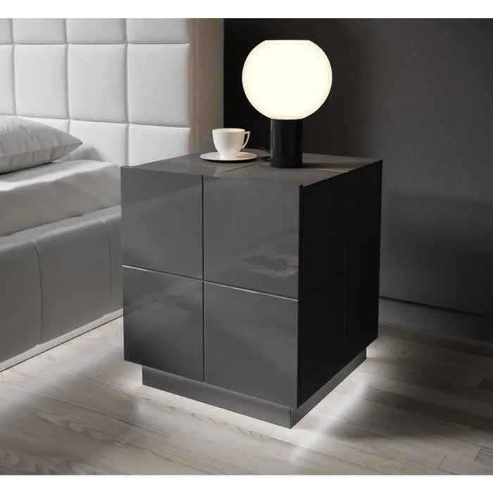 Cama REJA нощно шкафче осветление бяло