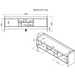 Cama RTV PORTO 2D шкаф 150x38x50 дъб/черен