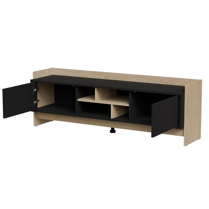 Cama RTV PORTO 2D шкаф 150x38x50 дъб/черен