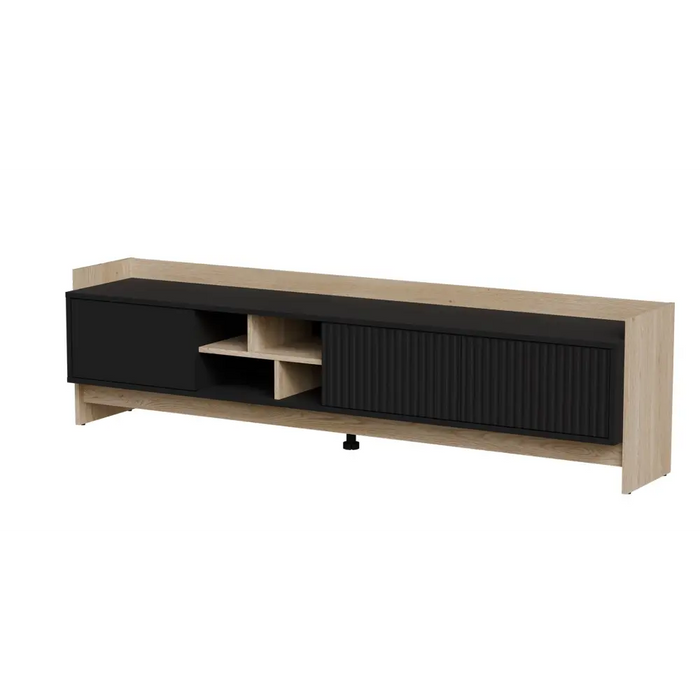 Cama RTV PORTO 3D шкаф 190x38x50 дъб/черен