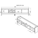 Cama RTV PORTO 3D шкаф 190x38x50 дъб/черен