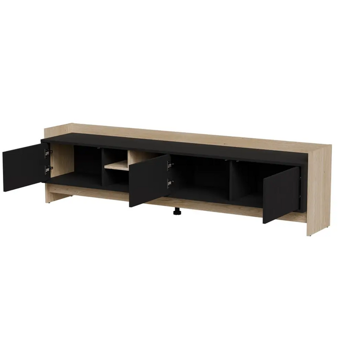 Cama RTV PORTO 3D шкаф 190x38x50 дъб/черен