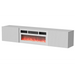 Cama RTV ROTA 183x35x37 бял мат + бяла камина