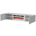 Cama RTV ROTA 183x35x37 бял мат + бяла камина