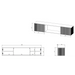 Cama RTV ROTA 183x35x37 черен мат + бяла камина
