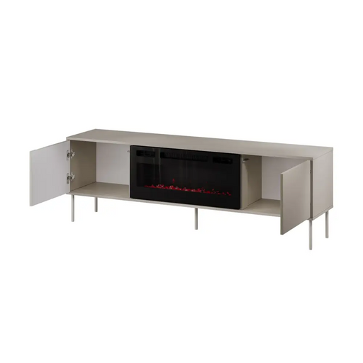 Cama RTV шкаф EF + камина черен TRESSE 180x40x54.5 кашмир