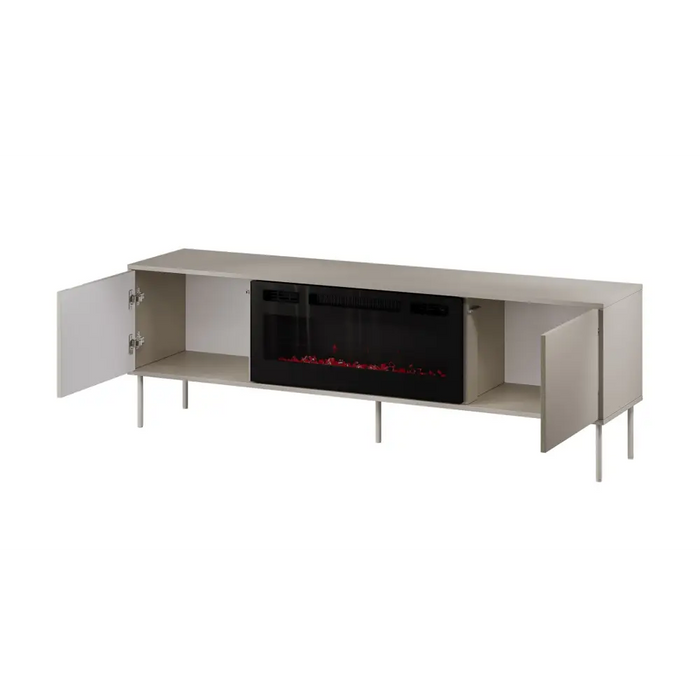 Cama RTV шкаф EF + камина черен TRESSE 180x40x54.5 кашмир
