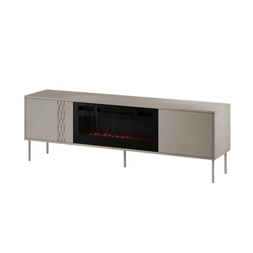 Cama RTV шкаф EF + камина черен TRESSE 180x40x54.5 кашмир