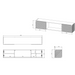 Cama RTV шкаф LARA 183x35x37 бял мат + черна камина