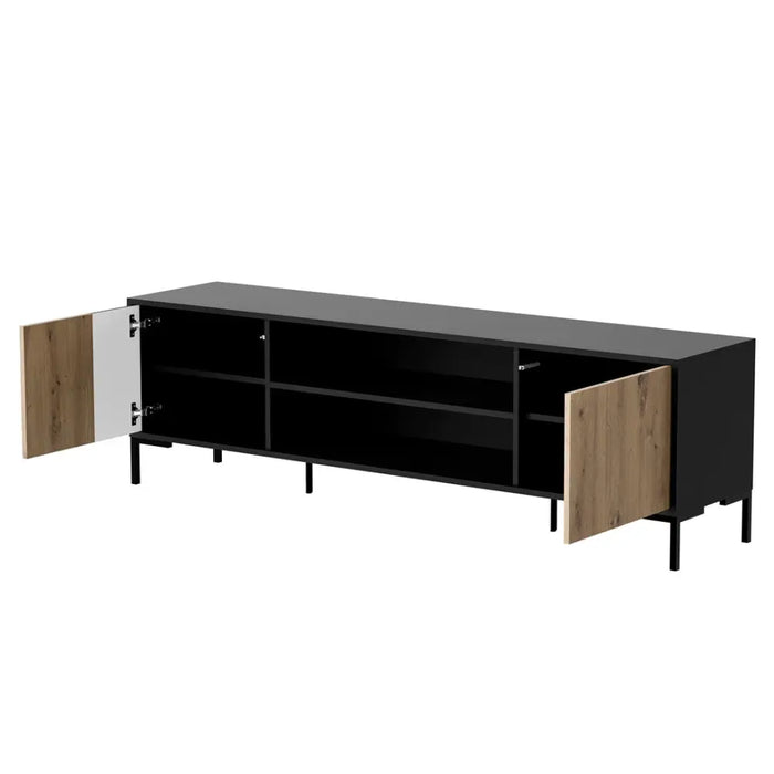 Cama RTV шкаф MERCI RTV шкаф 180 x 40 x 53,5 см черен/дъб