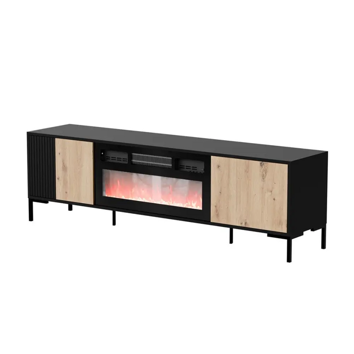 Cama RTV Шкаф MERCI 180 x 40 x 53,5 см черен/дъб