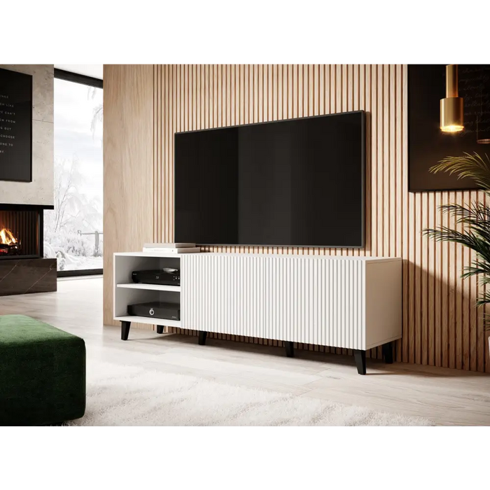 Cama RTV шкаф ПАФОС 150х42х52 бял мат