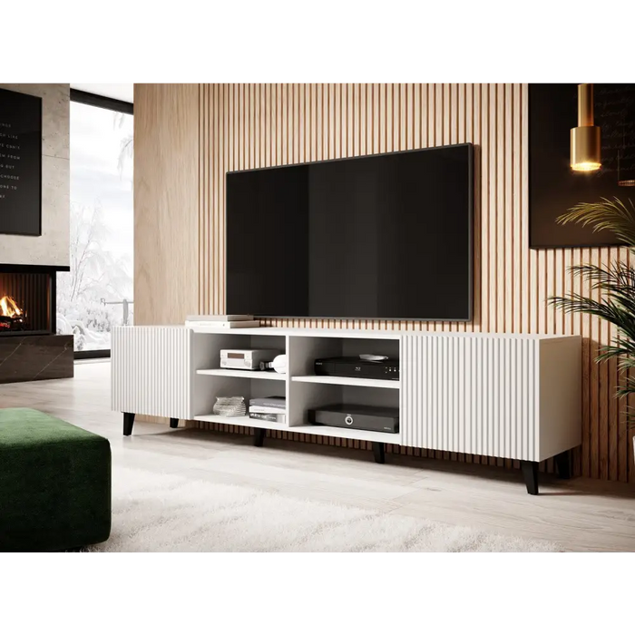Cama RTV шкаф ПАФОС 200х42х52 Бял мат