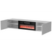 Cama RTV шкаф ROTA 183x35x37 бял мат + черна камина
