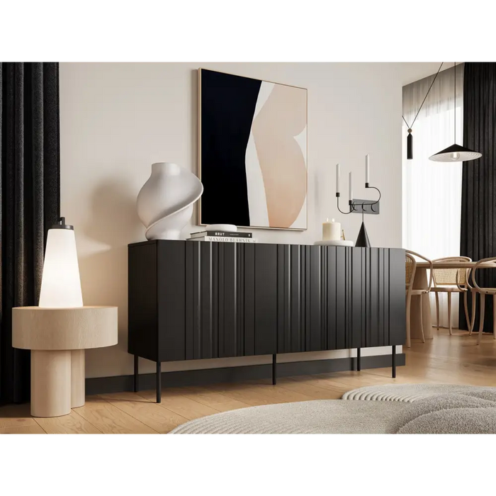 Cama Скрин ISLA 150.5x40x75 черен мат