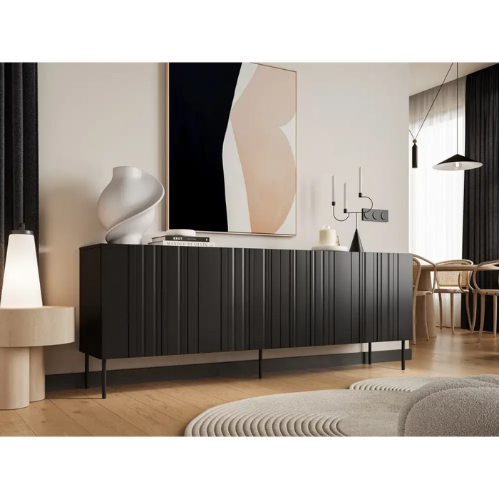 Cama Скрин ISLA 200x40x75 черен мат