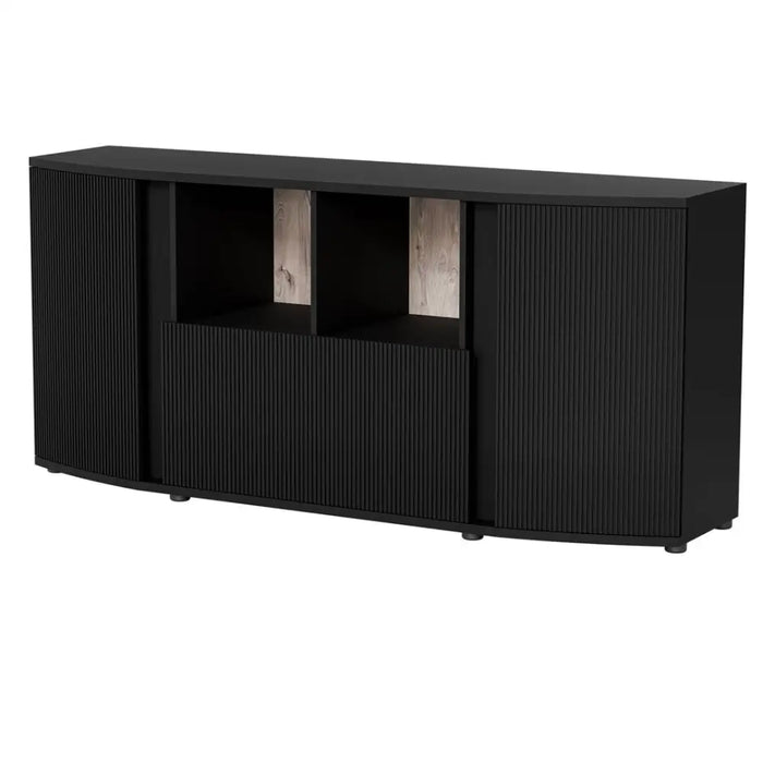 Cama Скрин MICHELLE 178x35-47xH82 черен/дъб викинг