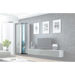 Cama Стъклен корпус VIGO ’180’ 180/40/30 бял/сив гланц