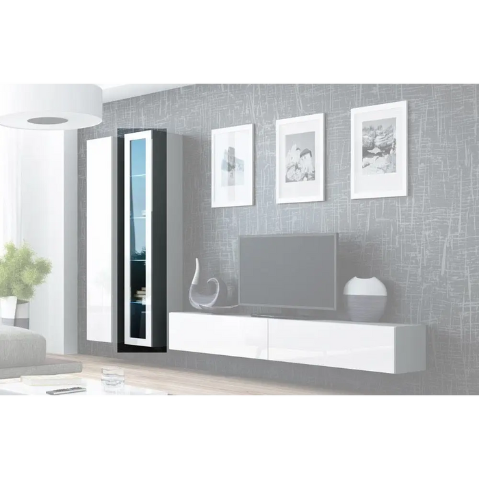 Cama Стъклен корпус VIGO ’180’ 180/40/30 сиво/бял гланц