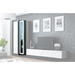 Cama Стъклен корпус VIGO ’180’ 180/40/30 сиво/бял гланц