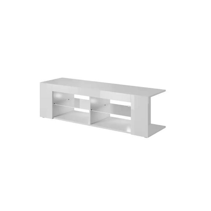 Cama ТВ шкаф RTV TEXAS 50/134/40 бяло/бял гланц