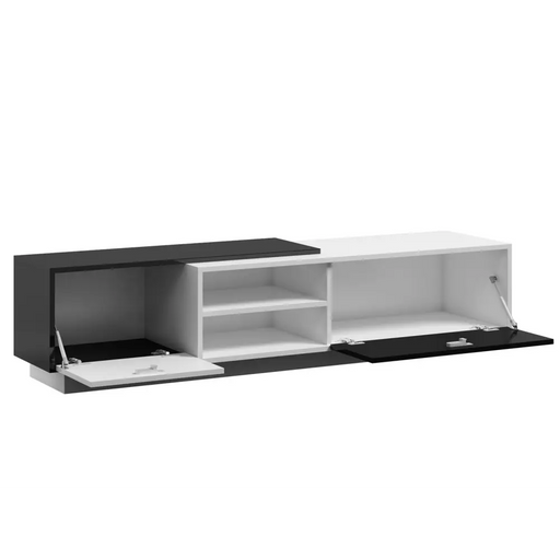 Cama ТВ шкаф SIGMA1 180 бял/черен гланц
