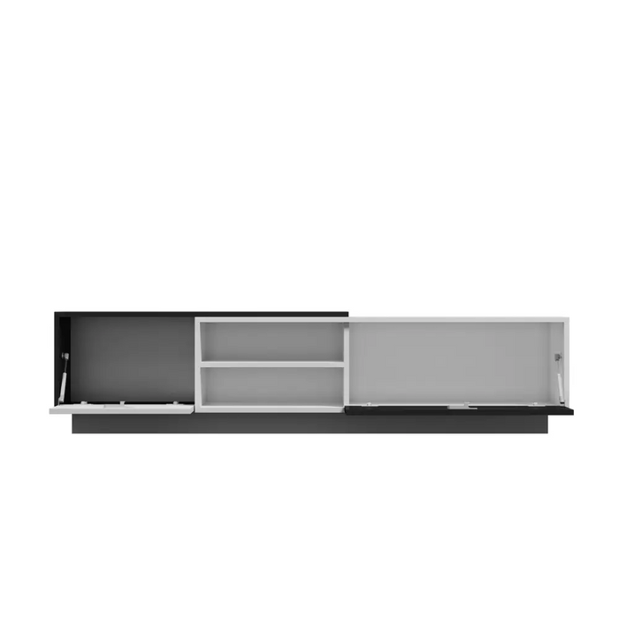 Cama ТВ шкаф SIGMA1 180 бял/черен гланц