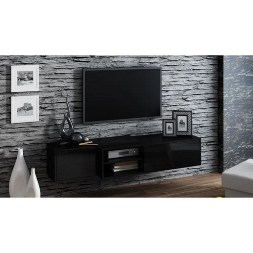 Cama ТВ шкаф SIGMA1 180 черен/черен гланц