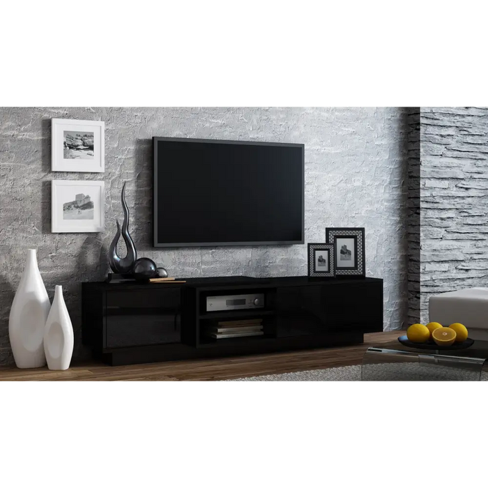 Cama ТВ шкаф SIGMA1 180 черен/черен гланц
