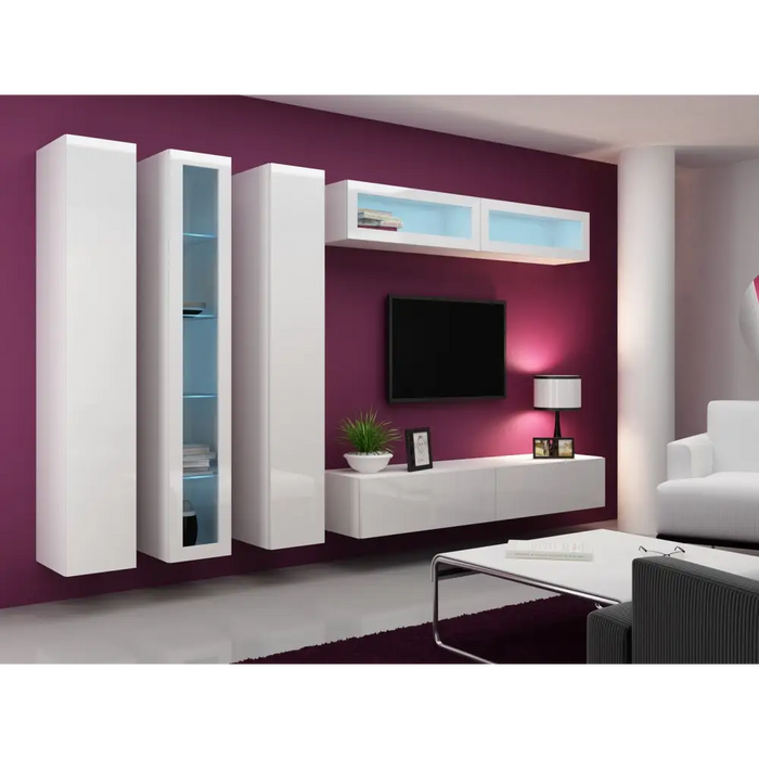 Cama TV Стойка VIGO ’180’ 30/180/40 бяло/бял гланц
