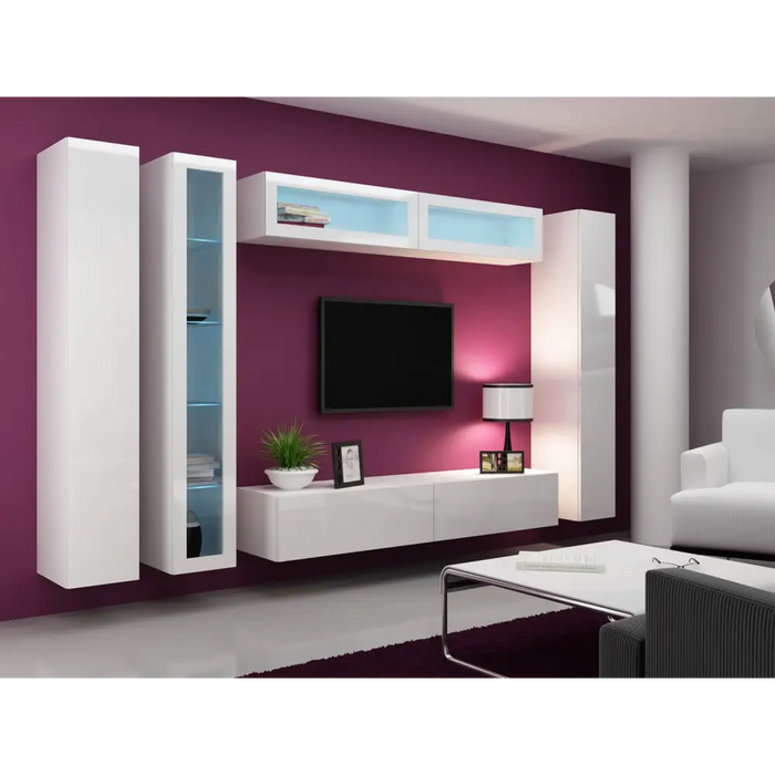 Cama TV Стойка VIGO ’180’ 30/180/40 бяло/бял гланц