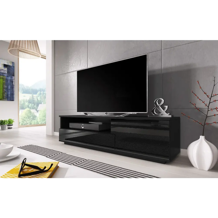 Cama ТВ шкаф МУЗА 138/40/41 черен/черен гланц